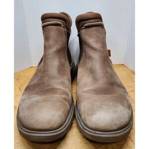 Hey Dude Men's 13 Branson Craft Leather Ankle Boots Slip on Lightweight